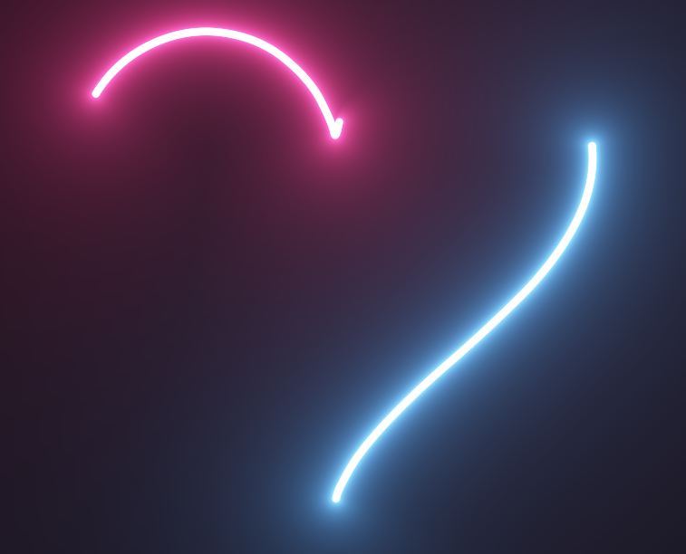 neon heart con canvas